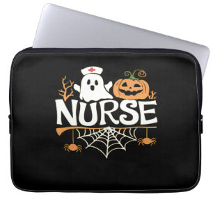 Capa Para Notebook Enfermeira engraçada Halloween Design essencial T-