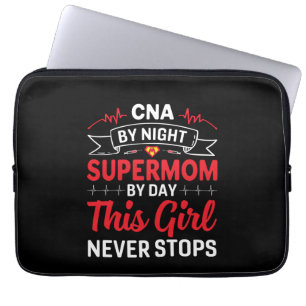 Capa Para Notebook Enfermeira Gift CNA Por Noite Supermãe