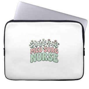 Capa Para Notebook Enfermeira Med Cirúrgica Desenho Vetorial Floral V