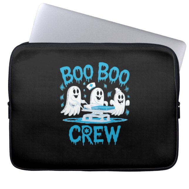 Capa Para Notebook Enfermeira paramédica da Boo Boo Crew Ghost Hallow (Frente)