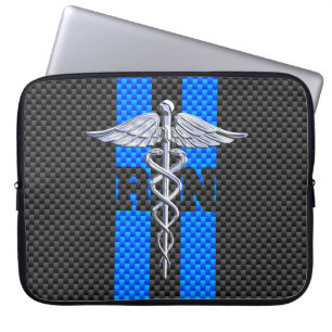 Capa Para Notebook Enfermeiro Registrado RN Silver Caduceus