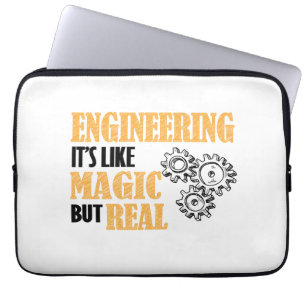 Capa Para Notebook Engenharia - É como Magia, mas muito engraçada