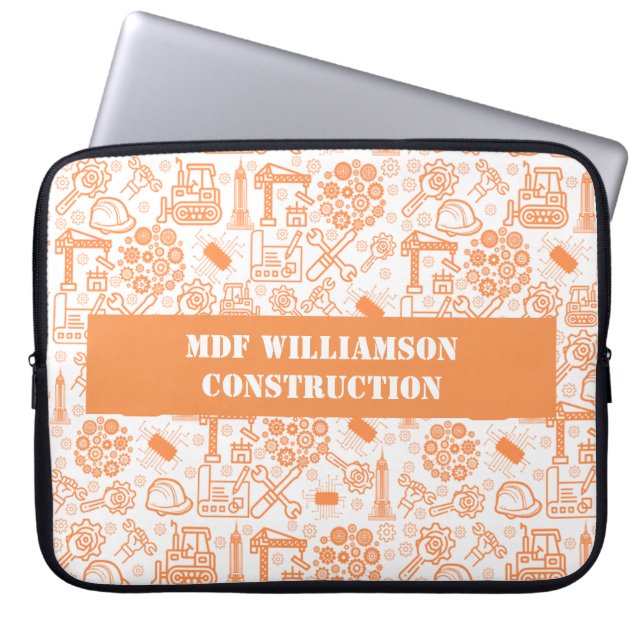 Capa Para Notebook engenheiro branco e castanho de arquitetura Bluepr (Frente)