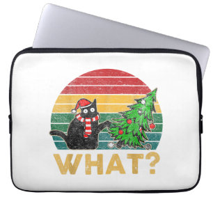 Capa Para Notebook Engraçada Camisa De Natal Doida Cat San