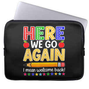 Capa Para Notebook Engraçado Aqui Vamos Nós de Novo Professor Quer Di