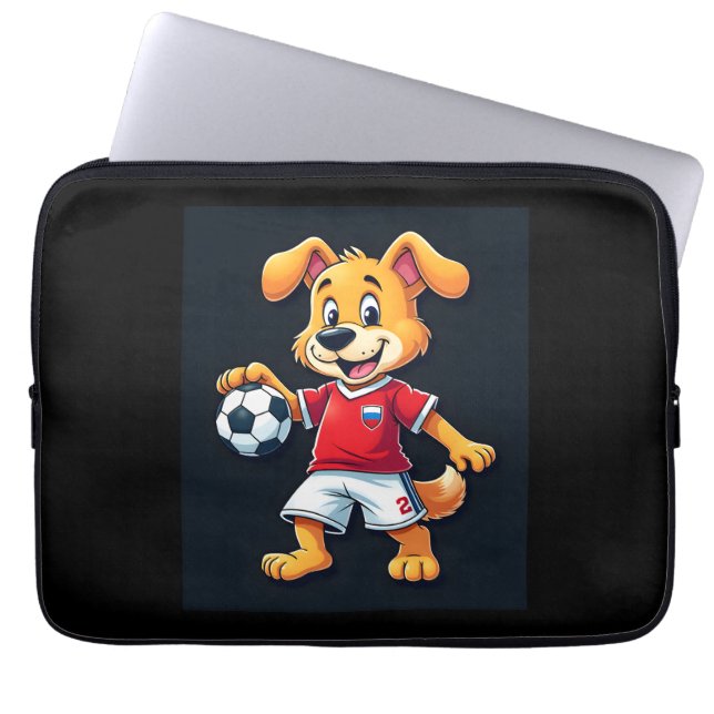 Capa Para Notebook Engraçado Cachorro Rússia Futebol Jersey Foo Russo (Frente)