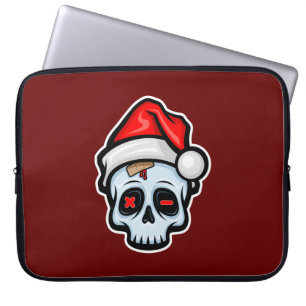 Capa Para Notebook Engraçado Caveira de Natal, Estilo de Cartoon