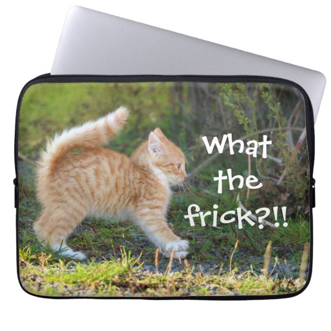 Capa Para Notebook Engraçado Ginger Kitten Que Frick (Frente)