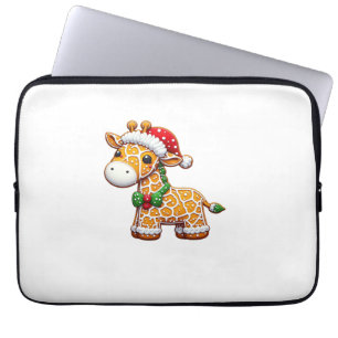 Capa Para Notebook Engraçado Gingerpão Homem Girafa Mulher de Natal H