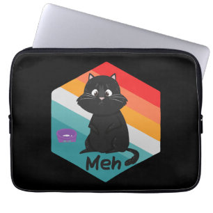Capa Para Notebook Engraçado Meh Cat Gift para Gaquetas de Gato