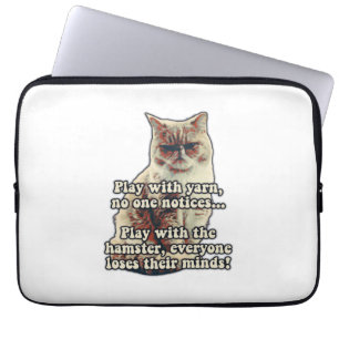 Capa Para Notebook Engraçado meme de gato zangado para gatinhos e ama