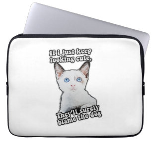 Capa Para Notebook Engraçado meme de gato zangado para gatinhos e don