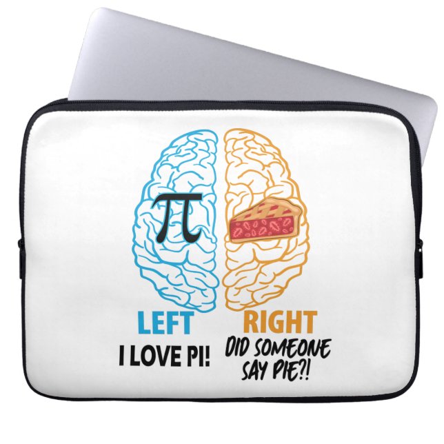 Capa Para Notebook Engraçado Pi Esquerdo Brancado Direita (Frente)