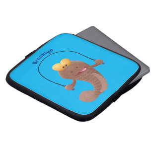 Capa Para Notebook Engraçado saltando desenho de peixe