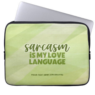 Capa Para Notebook Engraçado Sarcasmo Verde Linguagem de Amor Moderna