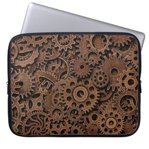 Capa Para Notebook Engrenagens de latão de metal em vinheta