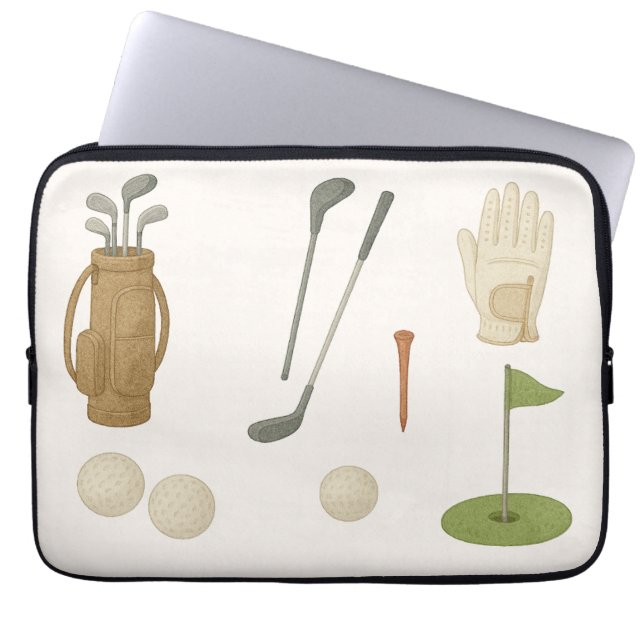 Capa Para Notebook Equipamento de golfe presentes para golfe (Frente)