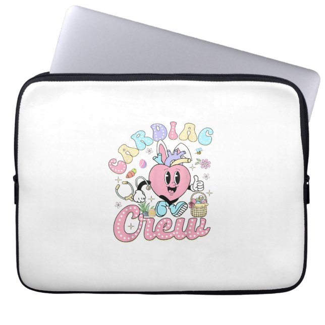 Capa Para Notebook Equipe cardíaca engraçada dia de Páscoa CVICU Enfe (Frente)
