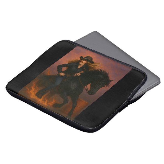 Capa Para Notebook Equipe de Corrida de Barril Escaldante! (Frente Topo)