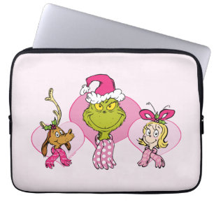 Capa Para Notebook Equipe do Grinch em Retrato de Pink Valentine