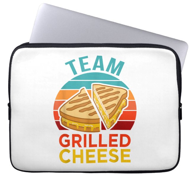 Capa Para Notebook Equipe Gelada De Sanduíche Engraçado De Queijo Eng (Frente)