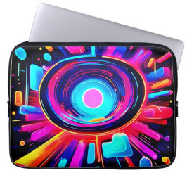 Capa Para Notebook Erupção de Neon: Energia Abstrata