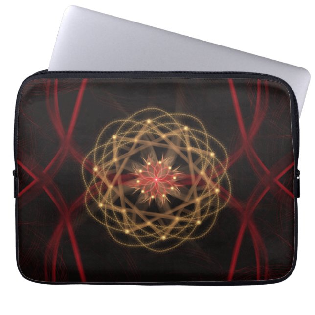 Capa Para Notebook Erupção Fractal Atômica (Frente)