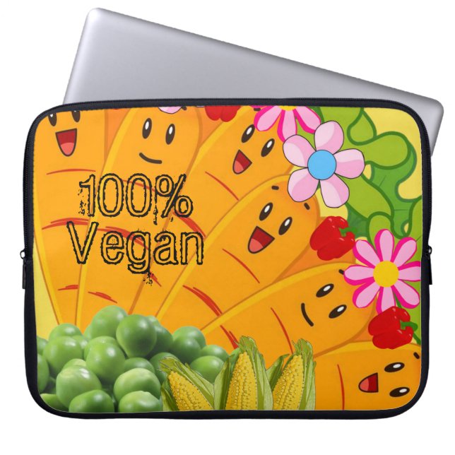 Capa Para Notebook Ervilhas bolsas de laptop, 100% Vegan (Frente)