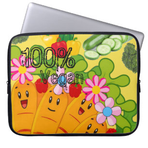 Capa Para Notebook Ervilhas bolsas de laptop, 100% Vegan