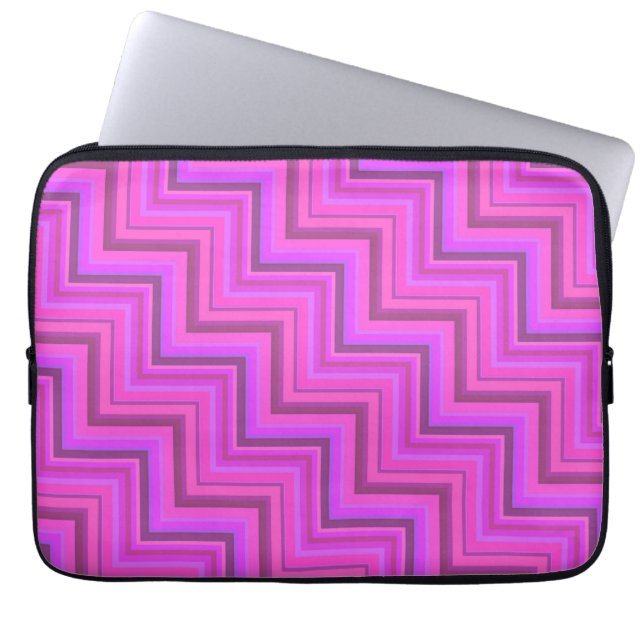 Capa Para Notebook Escada de faixas rosa (Frente)