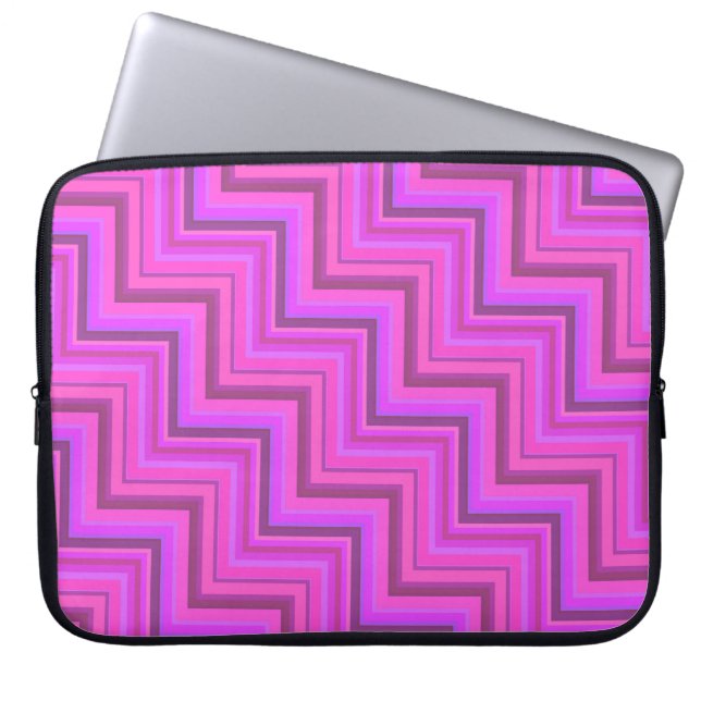 Capa Para Notebook Escada de faixas rosa (Frente)