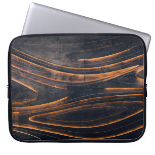 Capa Para Notebook Escadas espirais pretas e castanhas