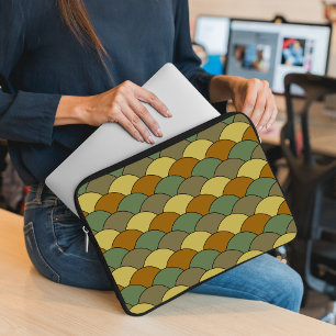 Capa Para Notebook Escamas de Dragão, Ventoinhas, Ondas, Seigaiha, Ca