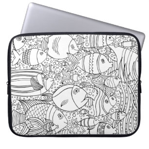 Capa Para Notebook Escola inspirada dos peixes
