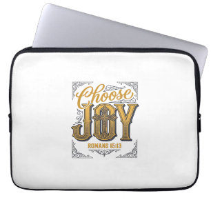 Capa Para Notebook Escolha Alegria Romans 15_13 Camiseta Fé Cristã_1