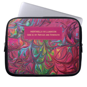 Capa Para Notebook Escritura Cristã Personalizada de Abstrato PINK