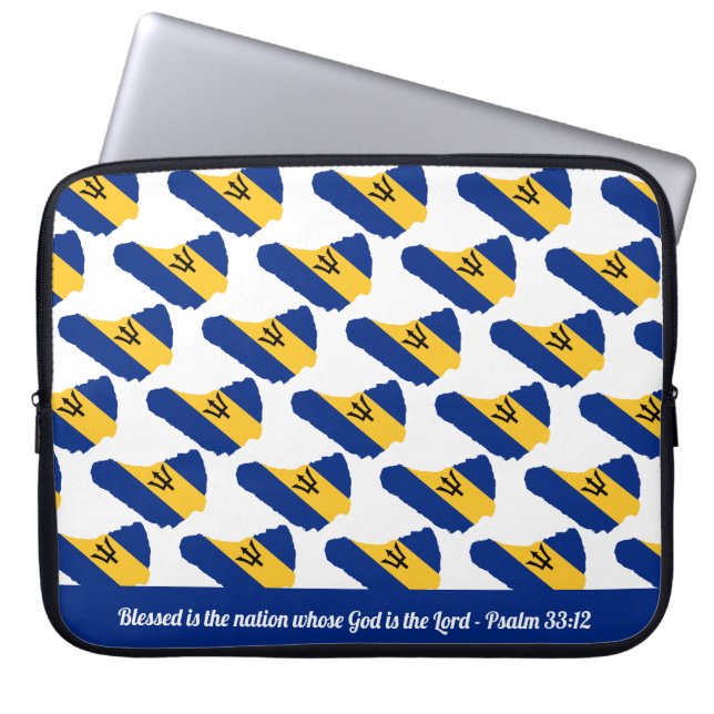 Capa Para Notebook Escritura personalizável do BARBADOS FLAG (Frente)