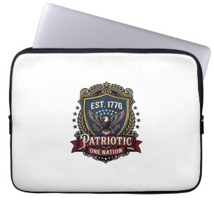 Capa Para Notebook Escudo de Batalha Patriótico 1776 Símbolo Inspirad