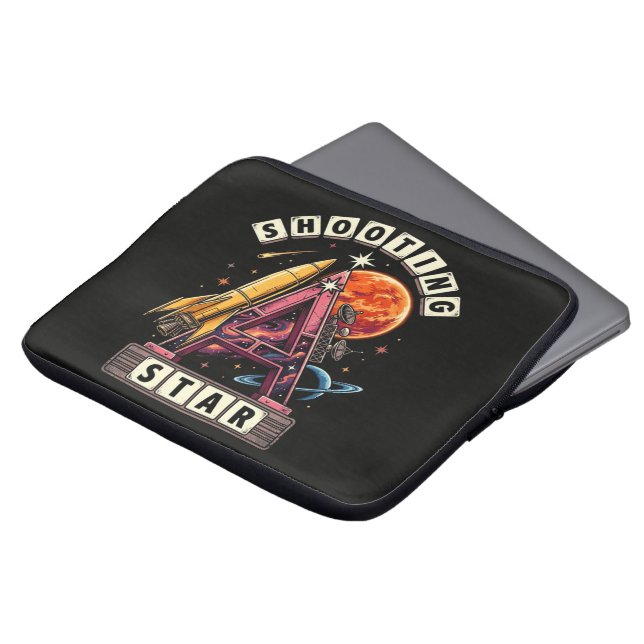 Capa Para Notebook Espaço da Estrela Cadente (Frente Topo)