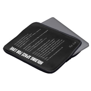 Capa Para Notebook Espaço para o amor, poem wall art poster decor