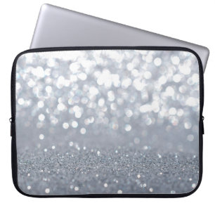 Capa Para Notebook Espadilha e brilho de abstrato brilhante prateado