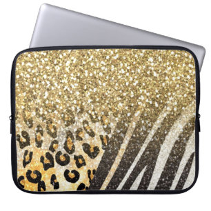 Capa Para Notebook Espantoso, giro, leopardo-de-ouro e zebra