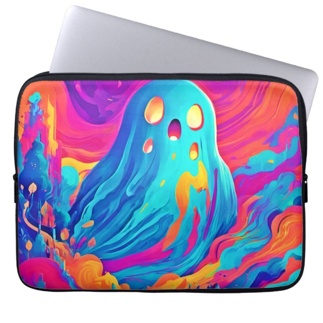 Capa Para Notebook Espectral Ghost Halloween Art (Frente)