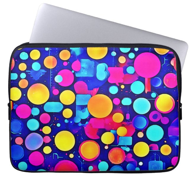 Capa Para Notebook Espectro dos círculos Abstrato coloridos (Frente)
