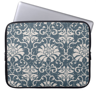Capa Para Notebook Espira botânica de fundo antiquada e sem costura