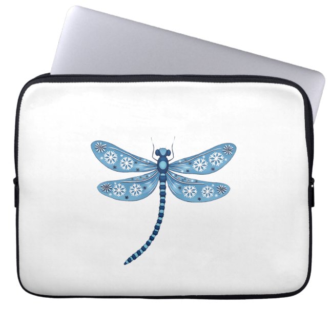 Capa Para Notebook Espírito de Dragonfly em Floco de Neve (Frente)