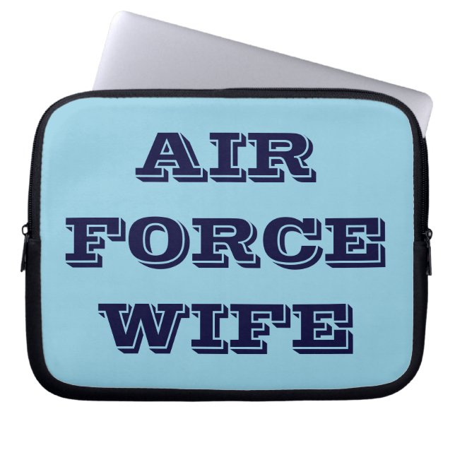 Capa Para Notebook Esposa da Força Aérea bolsa de laptop (Frente)