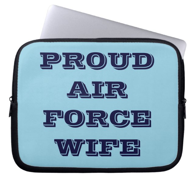 Capa Para Notebook Esposa da Força Aérea bolsa de laptop (Frente)