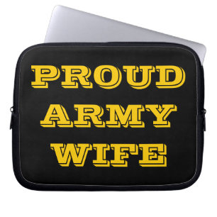 Capa Para Notebook Esposa do Exército de bolsa de laptop Orgulhosa