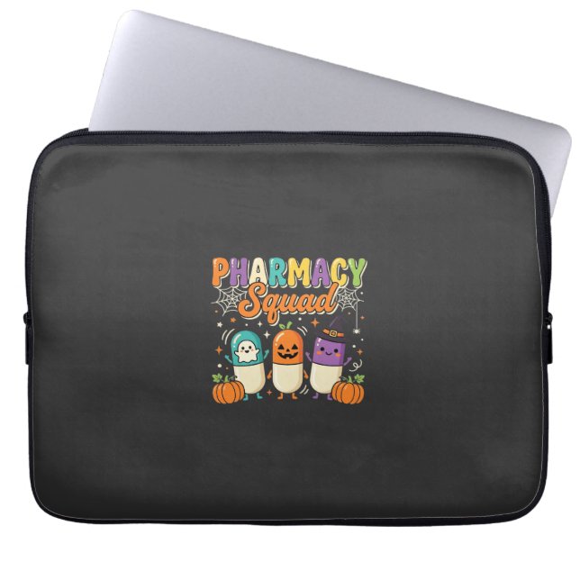 Capa Para Notebook Esquadrão da Farmácia Desenho de Pílulas de Fantas (Frente)